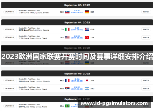 2023欧洲国家联赛开赛时间及赛事详细安排介绍